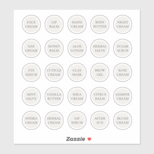 1.14" White Customizable Cosmetic Jar Cream Balm