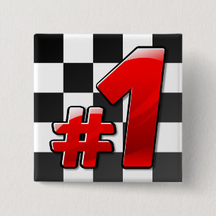 #1 15 CM SQUARE BADGE