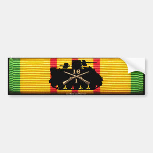 1/16th Inf Track on VSM Ribbon Bumper Sticker