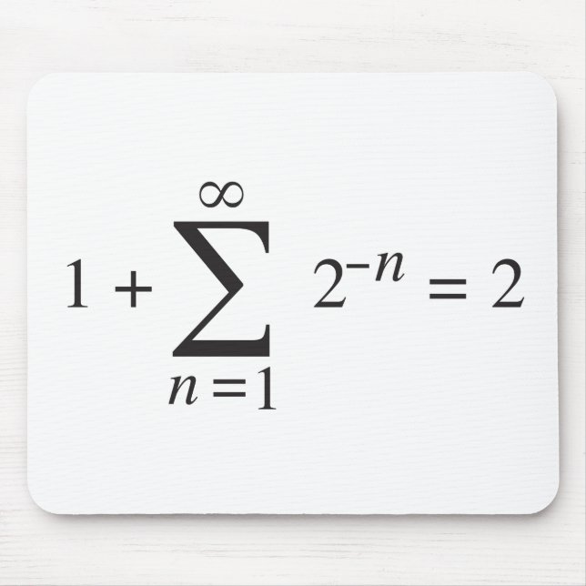 1 + 1 = 2 _ summation notation mouse mat (Front)