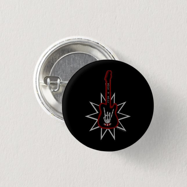 1 1/4 Inch Button - Rock n' Roll (Front & Back)