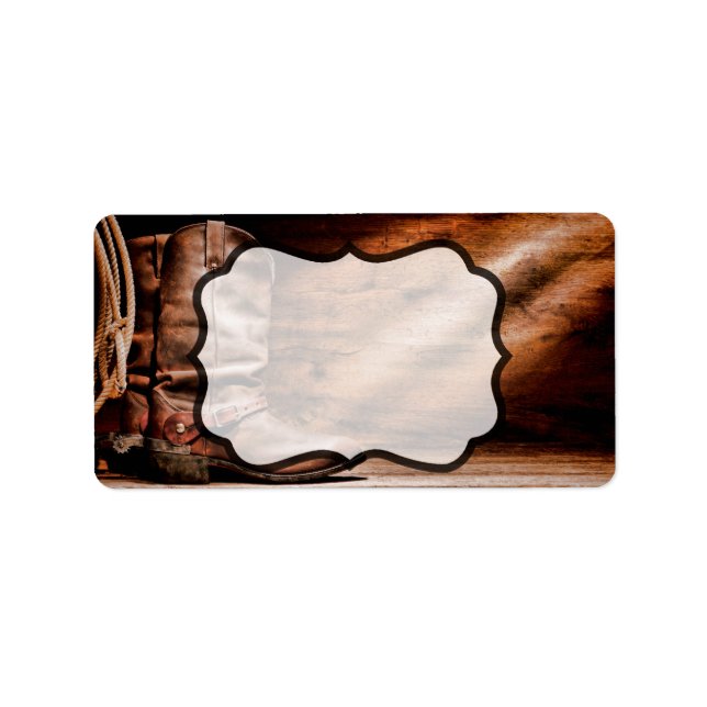 1.25"x2.75" Business Mailing Addres Label Cowboy B (Front)