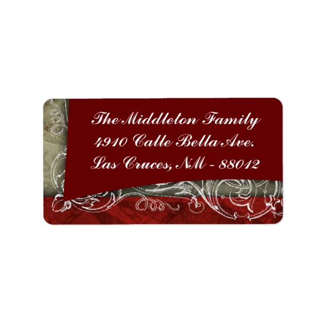 1.25"x2.75" Christmas XMAS Mailing Address Label (Front)