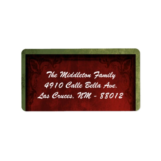 1.25"x2.75" Christmas XMAS Mailing Address Label (Front)