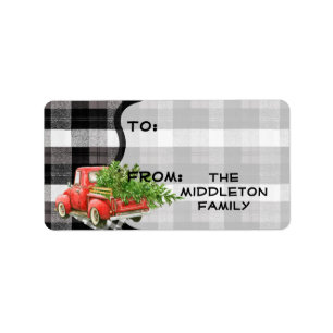 1.25"x2.75" Christmas XMAS Stick On Gift Tag