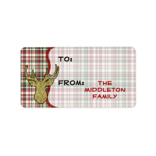 1.25"x2.75" Christmas XMAS Stick On Gift Tag