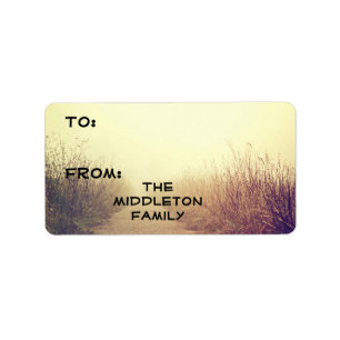 1.25"x2.75" Christmas XMAS Sunrise Pathway Walkway Label