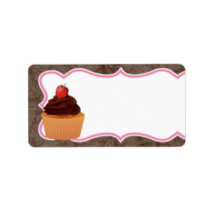 1.25"x2.75" Cup Cakes Bakery Mailing Addres Label