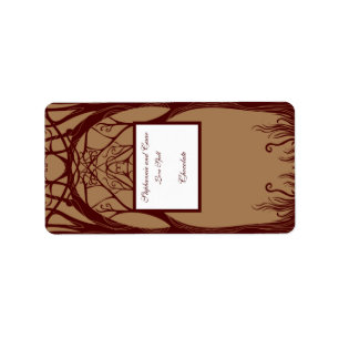 1.25"x2.75" Hersheys Miniature Autumn Tree Label