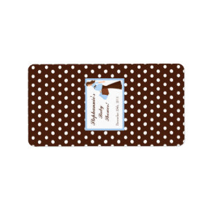 1.25"x2.75" Hershey's Miniature Blue Mod Mum Polk Label