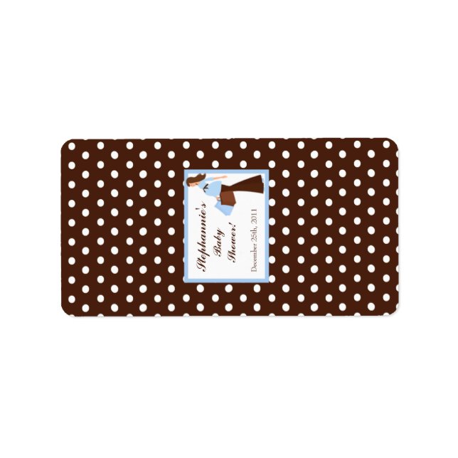 1.25"x2.75" Hershey's Miniature Blue Mod Mum Polk Label (Front)