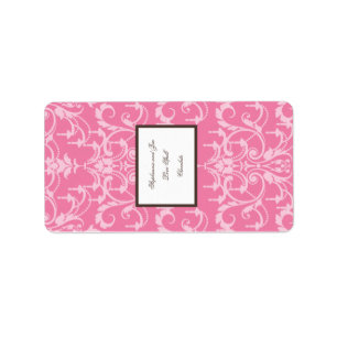 1.25"x2.75" Hersheys Miniature Pink Chandelier Label