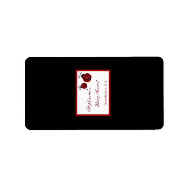 1.25"x2.75" Hershey's Miniature Red Ladybug Label (Front)