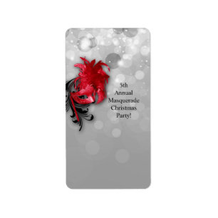 1.25"x2.75" Hershey's Miniature Red Masquerade Label