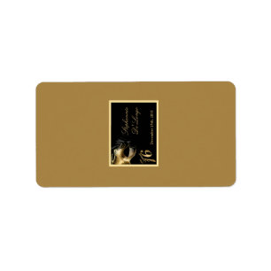 1.25"x2.75" Hershey's Miniature Sweet 16 Gold Label