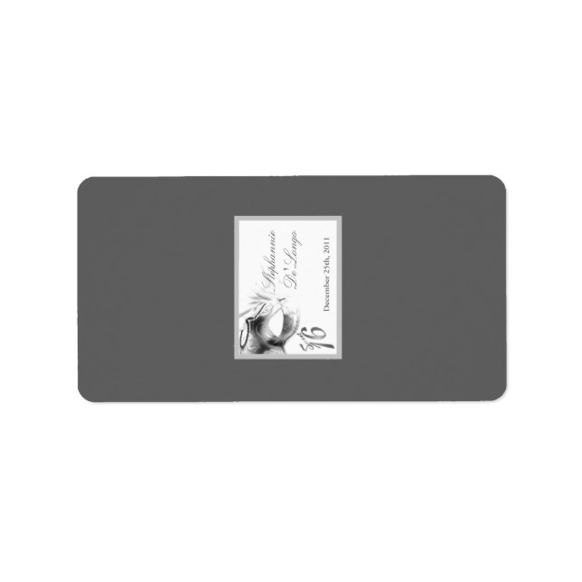 1.25"x2.75" Hershey's Miniature Sweet 16 Silver Label (Front)