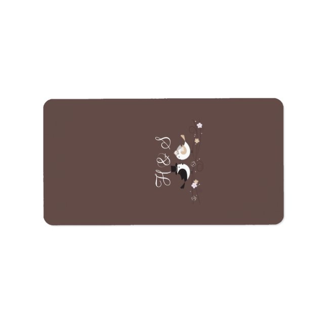 1.25"x2.75" Hershey's Miniature Wedding Birds Brid Label (Front)