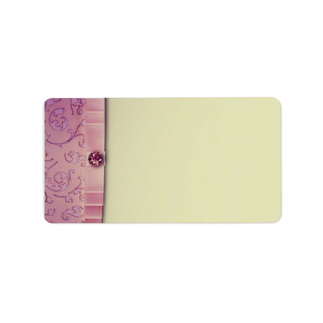 1.25"x2.75" Mailing Address Amethyst Jewel Embosse Label (Front)