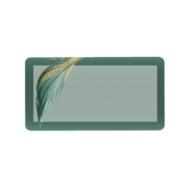 1.25"x2.75" Mailing Address Animal Quail Feather Label (Front)