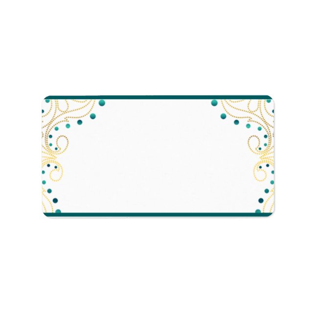 1.25" x2.75" Mailing Address Arabian Teal Label (Front)