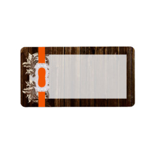 1.25"x2.75" Mailing Address Barn Wood Diamond Label
