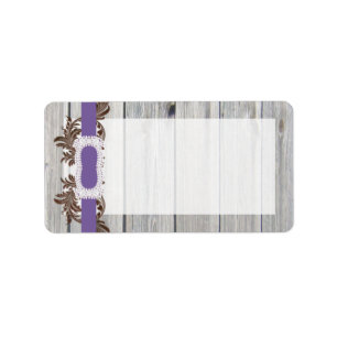 1.25"x2.75" Mailing Address Barn Wood Diamond Label