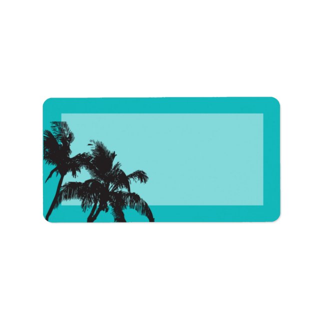 1.25"x2.75" Mailing Address Beach Breeze Ocean Label (Front)