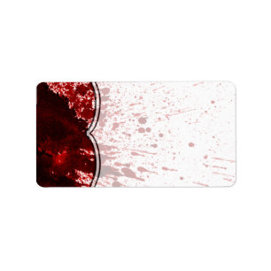 1.25"x2.75" Mailing Address Blood Splatter Vampire Label