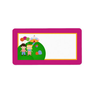 1.25"x2.75" Mailing Address Candy Land Ice Cream Label
