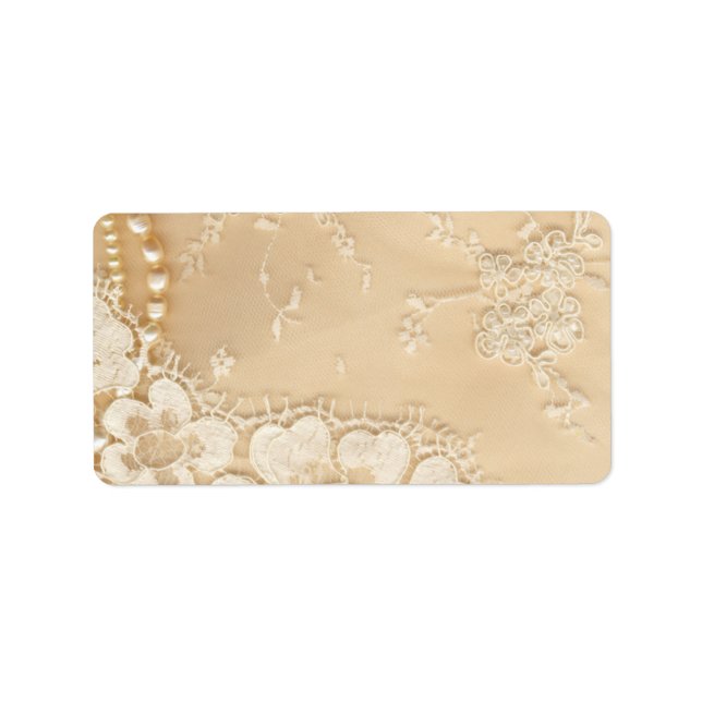 1.25"x2.75" Mailing Address Country Lace Victorian Label (Front)