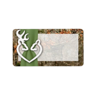 1.25"x2.75" Mailing Address Deer Couple Doe Buck Label