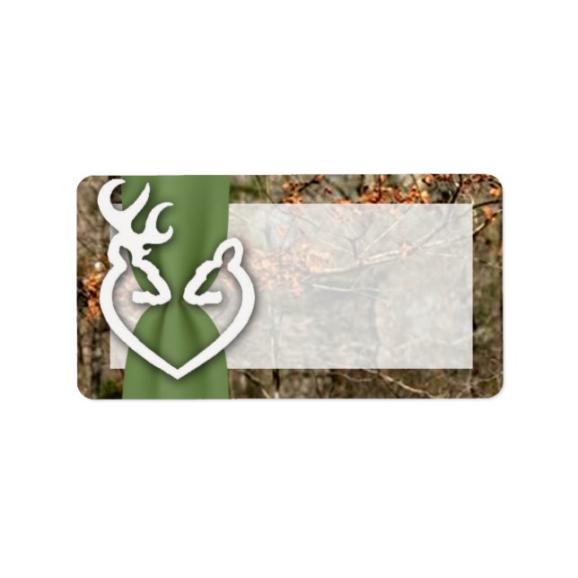 1.25"x2.75" Mailing Address Deer Couple Doe Buck Label (Front)