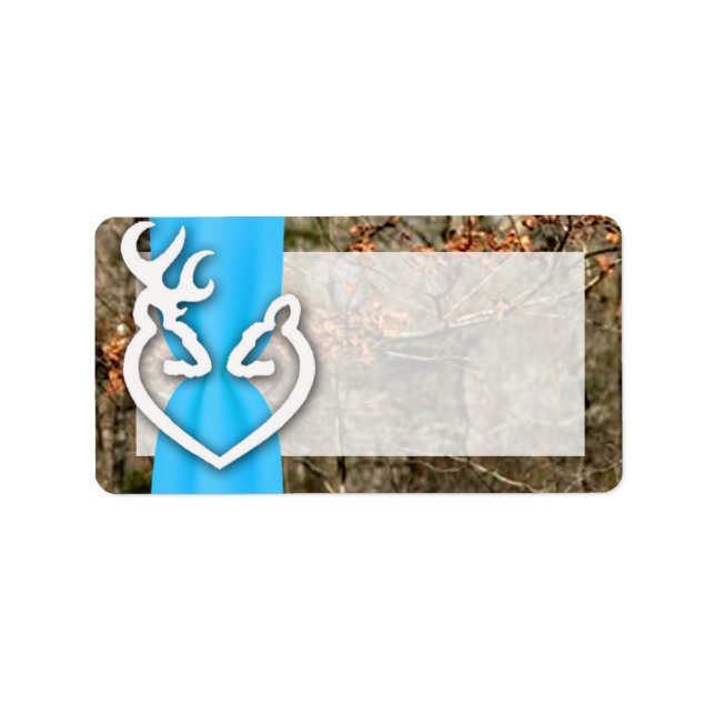 1.25"x2.75" Mailing Address Deer Couple Doe Buck Label (Front)