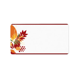 1.25"x2.75" Mailing Address Fall Foliage Leaves Label