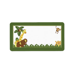 1.25"x2.75" Mailing Address Jungle Babies Label