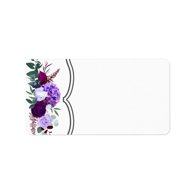 1.25"x2.75" Mailing Address Lavender Hibiscus Label (Front)