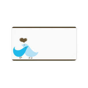 1.25"x2.75" Mailing Address Love Birds Label