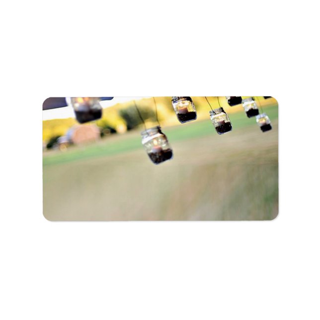 1.25"x2.75" Mailing Address Mason Jar Candle Holde Label (Front)