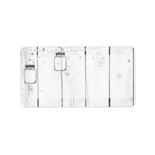 1.25"x2.75" Mailing Address Mason Jar String Light Label