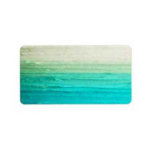 1.25"x2.75" Mailing Address Ombre Blue Label