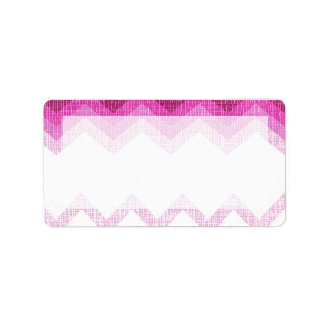 1.25"x2.75" Mailing Address Ombre Pink Chevron Label (Front)
