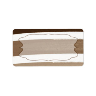 1.25"x2.75" Mailing Address Ombre Stripe Brown Label