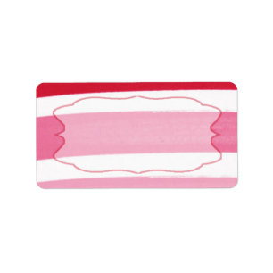 1.25"x2.75" Mailing Address Ombre Stripe Pink Line Label