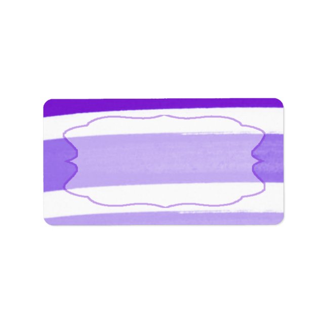 1.25"x2.75" Mailing Address Ombre Stripe Purple Label (Front)