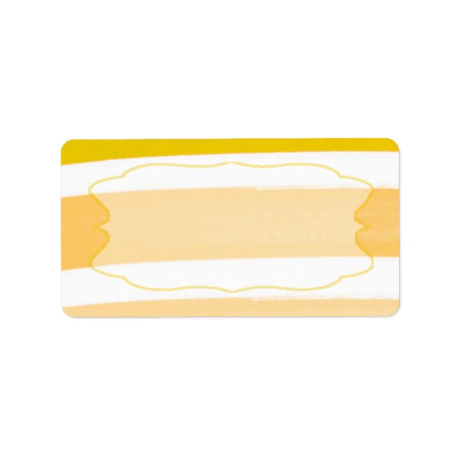 1.25"x2.75" Mailing Address Ombre Stripe Yellow Label (Front)