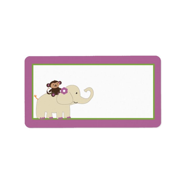 1.25"x2.75" Mailing Address Purple Jacana Label (Front)