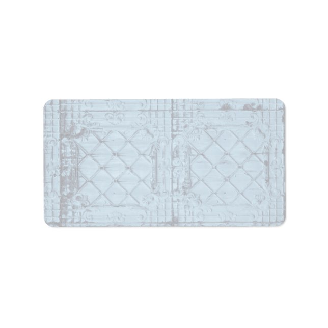 1.25"x2.75" Mailing Address Rustic Tin Panel Ceili Label (Front)
