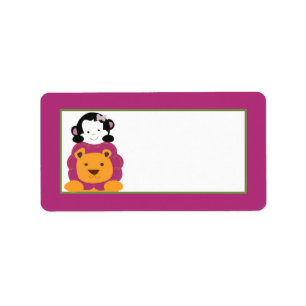1.25"x2.75" Mailing Address Sweet Safari Label