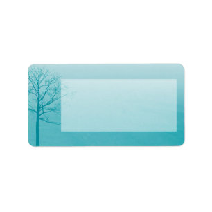 1.25"x2.75" Mailing Address Two Winter Trees Snow Label