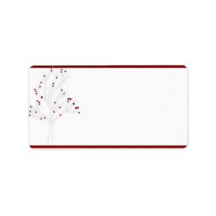 1.25" x2.75" Mailing Address White Tree Label